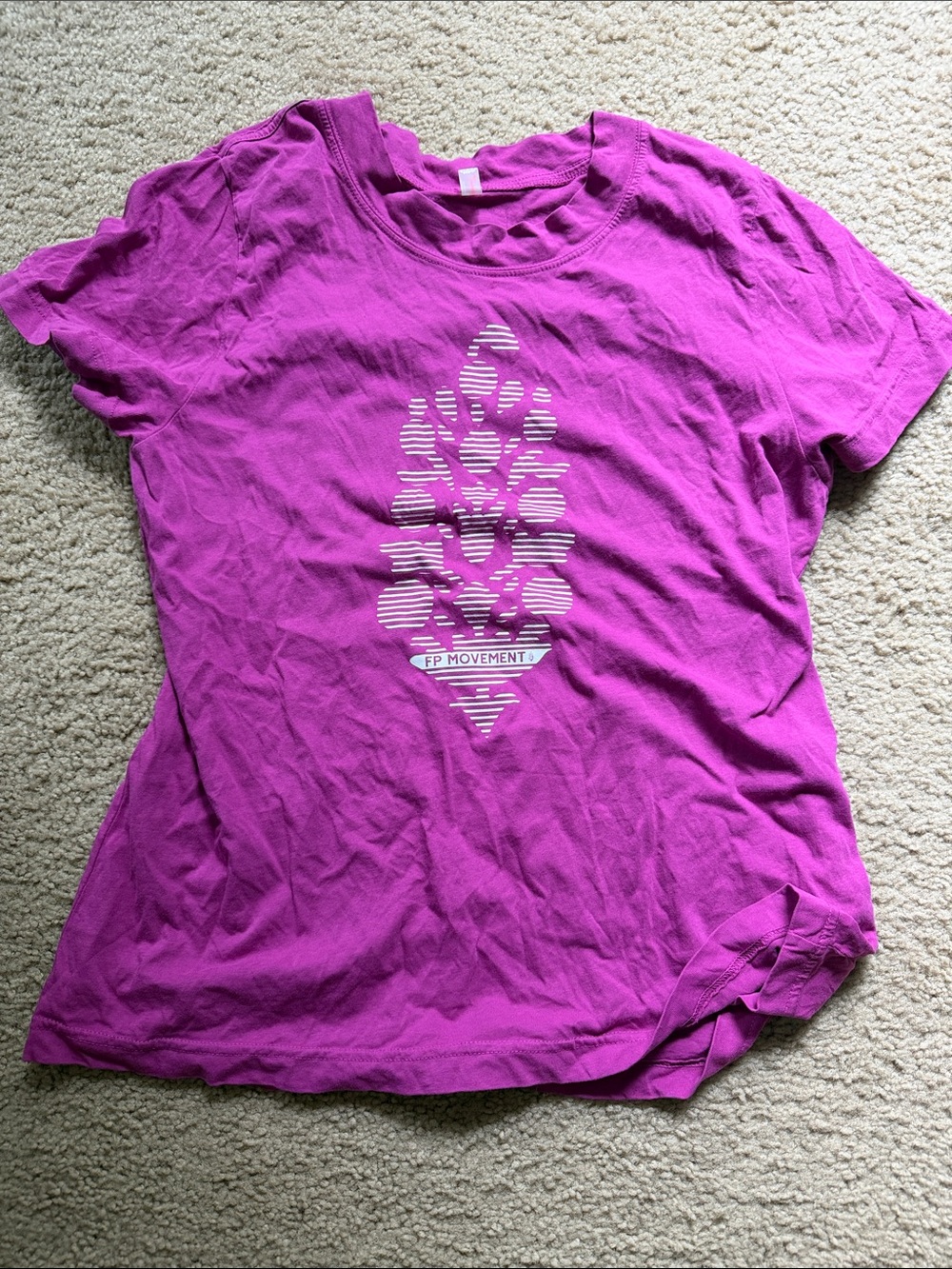 FP Movement by Free People Magenta Short-Sleeve Graphic Tee